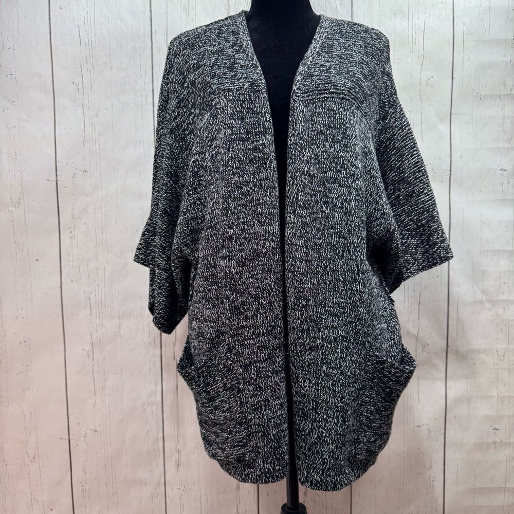Vince Camuto Womens Chunky Knit 3/4 Sleeves Pockets Layering Open Front Relaxed
